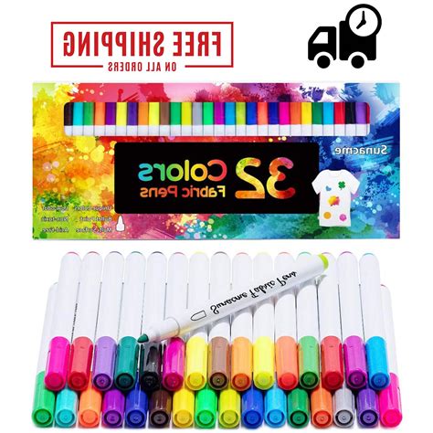 Fabric Markers Pens Permanent Paint Clothing Textile Dye