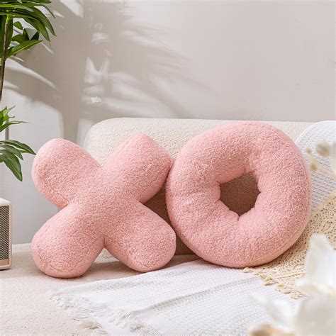 Amazon.com: FairDeco XO Pillow Plush, Pink Throw Pillows Valentine's ...