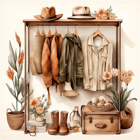 Premium AI Image | Watercolor Art Gallery Wardrobe Floating Shelves for ...