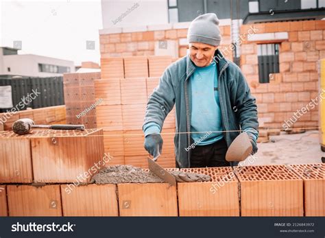 Industrial Details Construction Bricklayer Worker Building Stock Photo ...