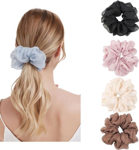 Amazon.com : Oversized Scrunchies Jumbo Organza Scrunchies Large ...
