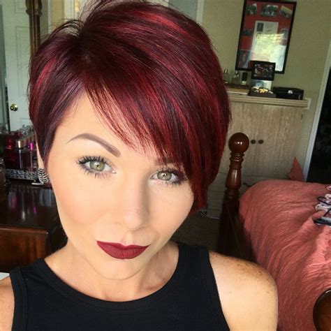 Short red hair color ideas with highlights - interiorskoti