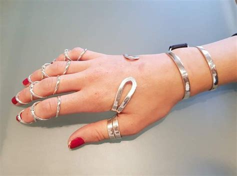 Sterling Silver Arthritis Finger Splint Ring,trigger Finger Splint,full Finger Support Arthritis ...