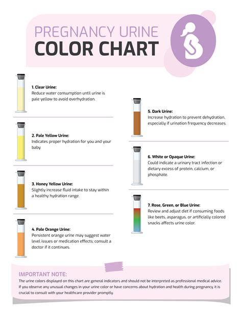 Printable Urine Color Chart for Pregnancy - WordLayouts