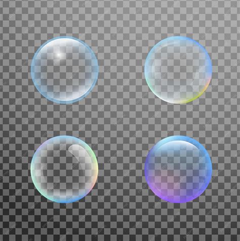Premium PSD | Psd various bubble transparent backgrounds