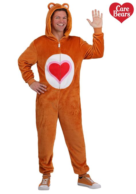 Adult Care Bears Tenderheart Bear Costume Onesie | Care Bears Costumes