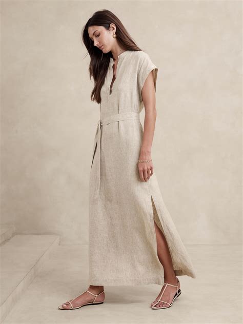 Linen Kaftan Dress | Banana Republic
