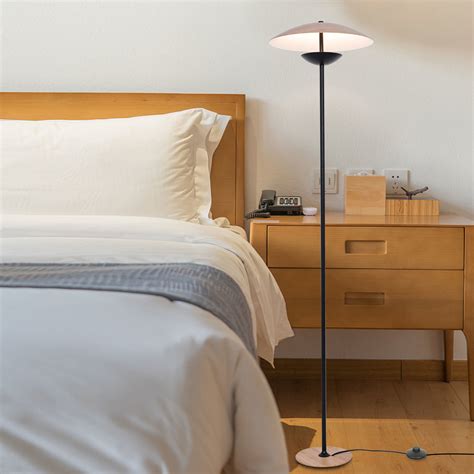 Natural Warm Light Source Wooden Base Corner Creative Standing LED ...