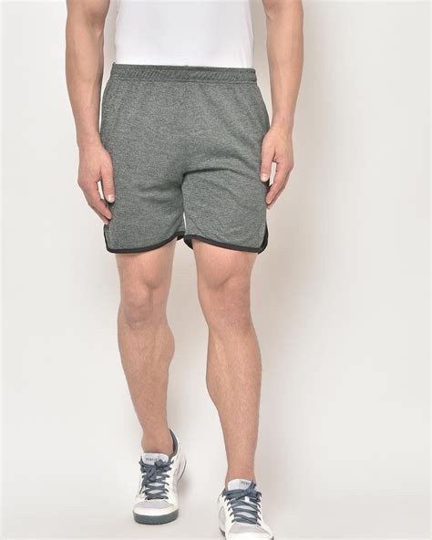 Buy Men's Grey Self Designed Shorts Online at Bewakoof