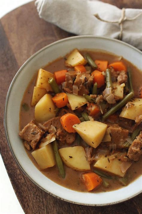 Vegan Seitan "Beef" Stew - Nutrition by Michaela