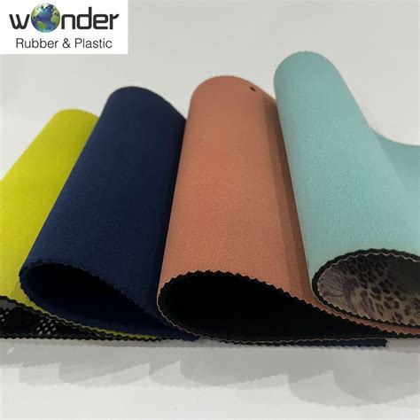 Colors Nylon Fabric Laminated Breathable Rubber Sheet 3mm SCR Neoprene ...