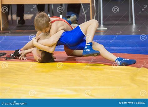 The Boys Compete in Greco-Roman Wrestling, Orenburg, Russia Editorial ...