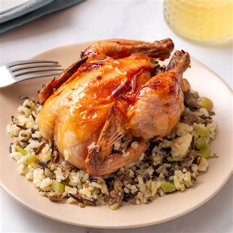 Cornish Game Hens with Wild Rice Stuffing Recipe: How to Make It