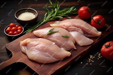 Premium AI Image | Raw Organic Chicken Breast