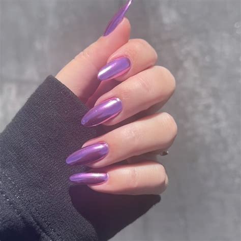 15 Purple Chrome Nail Ideas