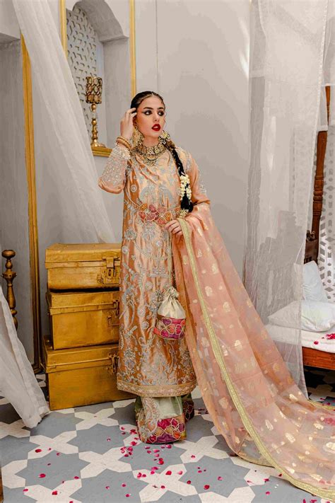 Buy Traditional Pakistani Dress in Kameez Trouser Style – Nameera by Farooq