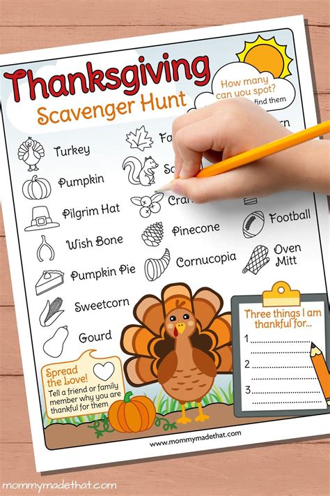 Free Printable Thanksgiving Scavenger Hunt | Gerald Printable