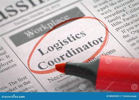 Job Opening Logistics Coordinator. 3d. Stock Illustration - Illustration of occupation ...