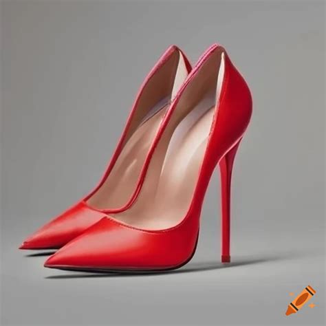 Red stiletto heels on Craiyon