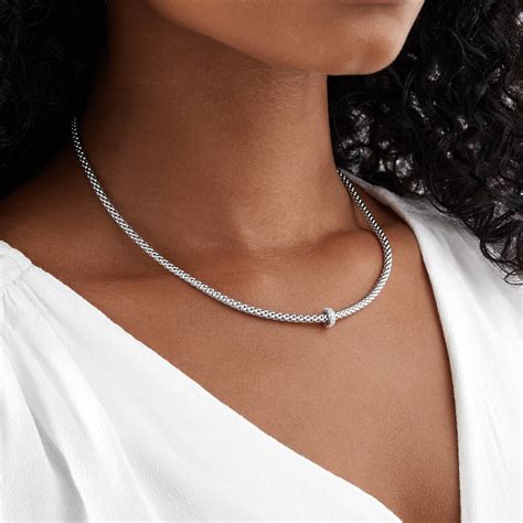 White Gold Necklaces | White Gold Chains for Women | Goldsmiths