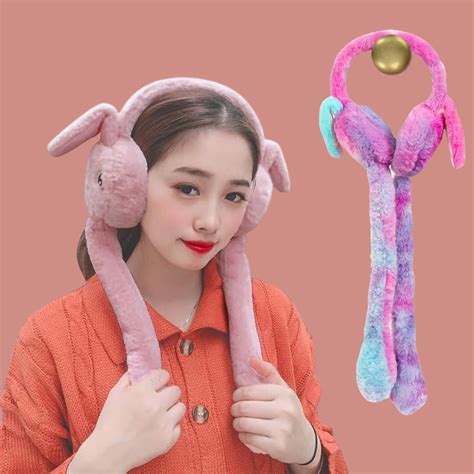 Cute Fluffy Moving Ears & Sound Ear Muffs for Kids and Teens – Cozy ...