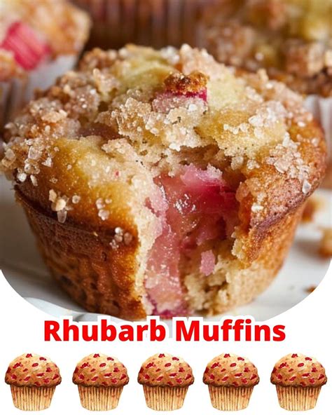 Los Angeles Recipes - Rhubarb Muffins 🍓🧁 Ingredients: 1 1/2 cups all ...