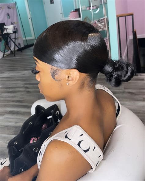 Black Side Bun Hairstyles