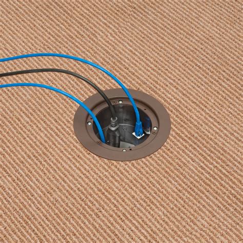 Arlington FLBR5420BR Recessed Power and Data Round Floor Box, Brown ...