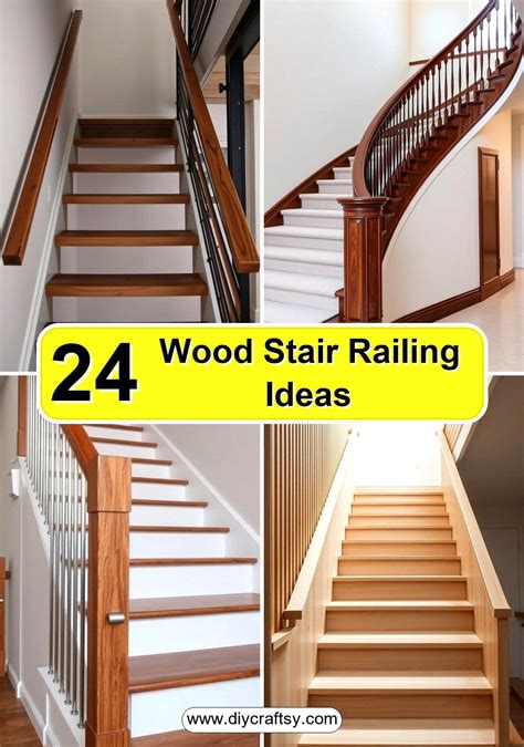 24 Wood Stair Railing Ideas for Modern Home Elegance