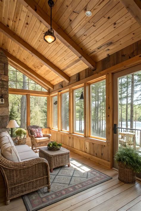 15+ Cozy Small Rustic Sunroom Ideas to Inspire You | Rustic sunroom ...