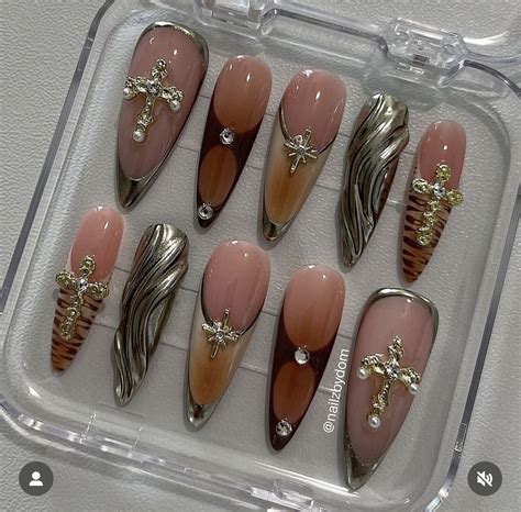 Pin by nayd1268 on nailsss | Bling acrylic nails, Tiger nails, Soft nails