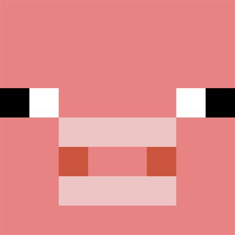 Minecraft Pig Face Pixel Art
