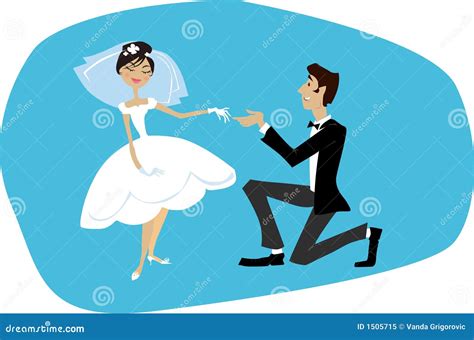 Bride and bridegroom stock illustration. Illustration of hair - 1505715