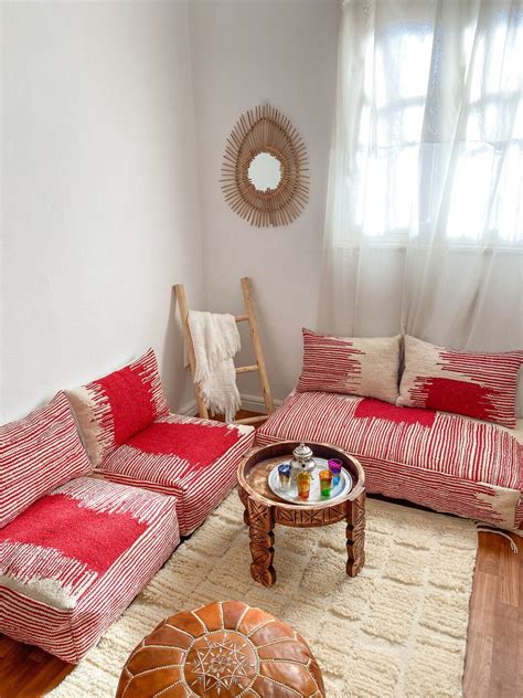 Moroccan Floor Couch Floor Seating Unstuffed Complete Set Long Floor ...