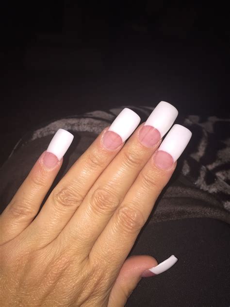 Long Square French Nails | Halloween acrylic nails, Long square nails ...
