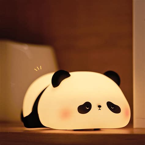 URAQT Panda Night Light for Kids, Rechargeable LED Touch Cute Lamp, 3 ...
