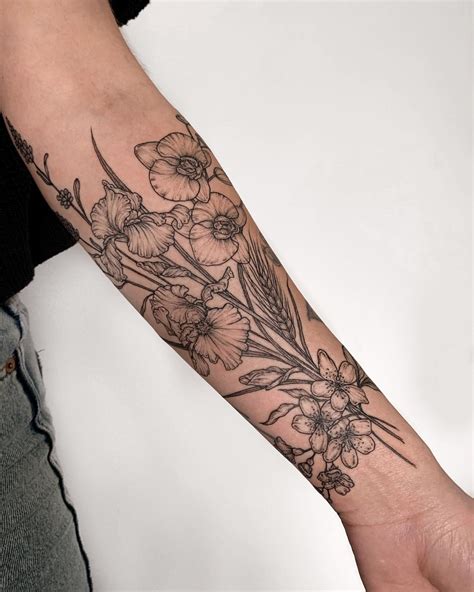 Flower tattoo ideas forearm - Bronctattooaus.com