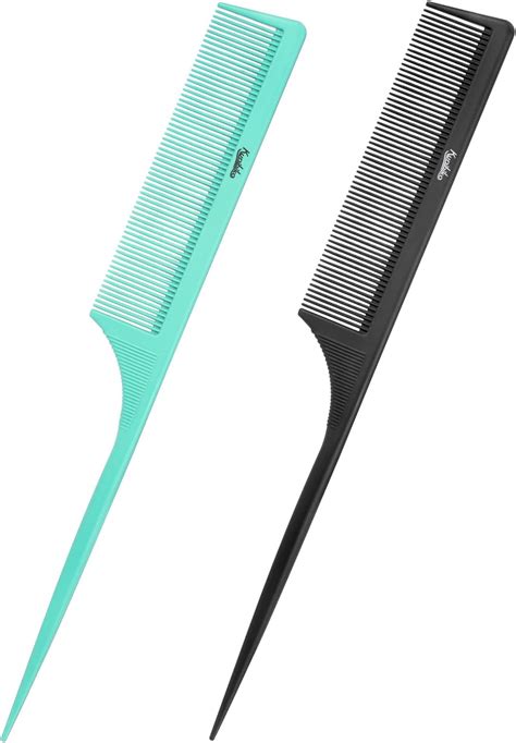 Amazon.com : Leinuosen 3 Pack Tail Comb Carbon Fiber Rat Tail Comb Set ...