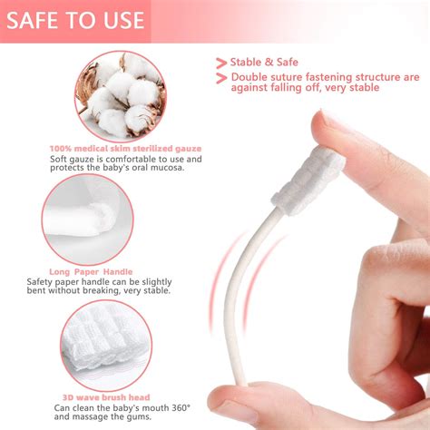 102PCS Baby Tongue Cleaner,Baby Oral Cleaner Newborn Baby Toothbrush,Disposable Infant ...