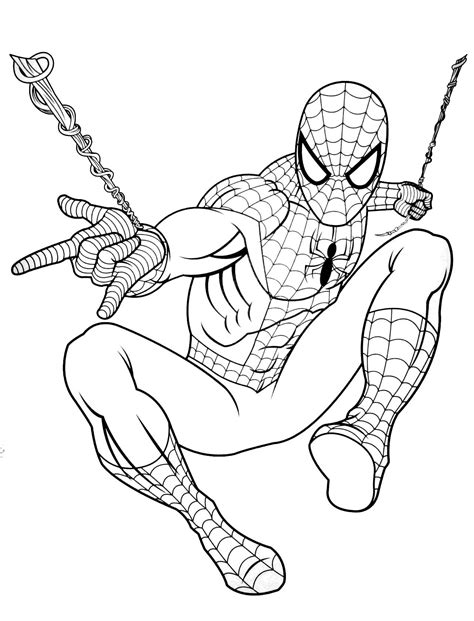 Free Spiderman drawing to print and color - Spider-Man Coloring Pages