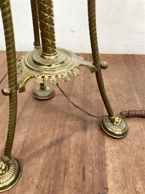 Lot - Antique Brass Electrified Organ/ Piano Floor Lamp