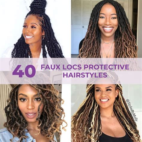 40 Faux Locs Protective Hairstyles To Try With Full Guide - Coils and Glory