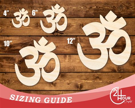 Unfinished Wood Om Hinduism Symbol Shape | DIY Craft Cutout | up to 46 ...
