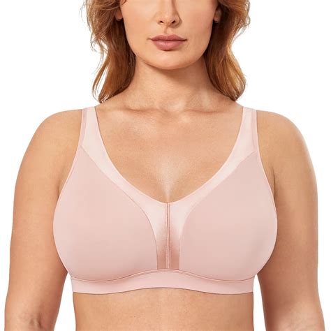 DELIMIRA Women's Wireless Bras Plus Size Full Coverage Smooth Unlined ...