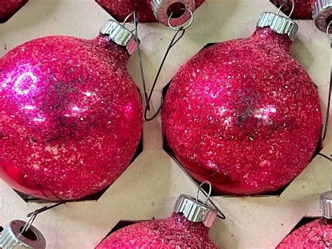 Download Vintage Pink Christmas Ornaments Wallpaper | Wallpapers.com