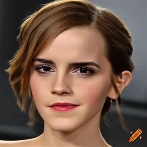 Headshot portrait of talented actress emma watson on Craiyon