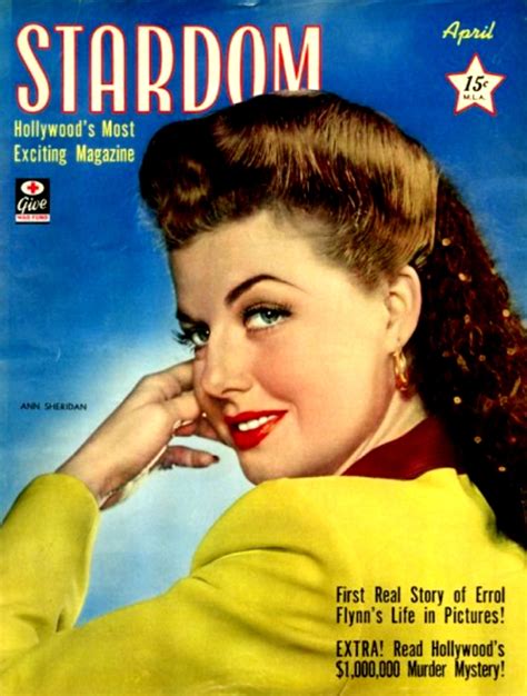 Ann Sheridan beautifies the cover of a movie fan magazine in 1943 ...