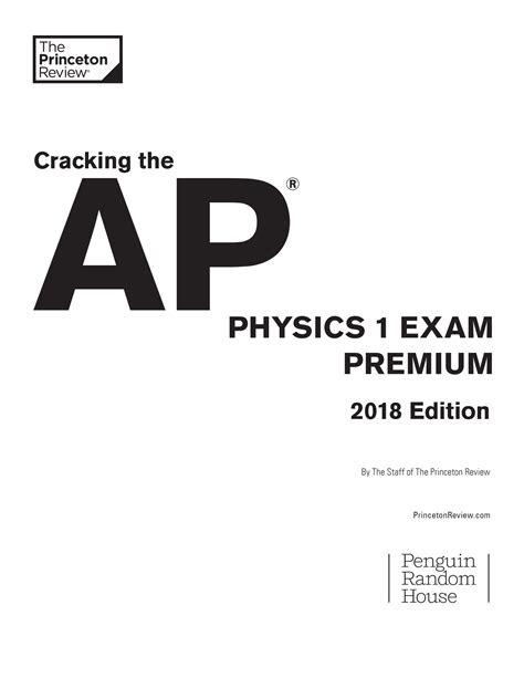 cracking the ap physics 1 exam 2018