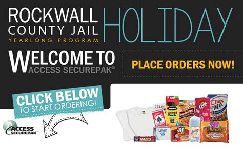 Access Securepak - Rockwall County Jail Package Program - TX - Welcome