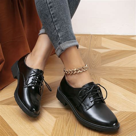 Women's Leather Oxford Lace Up Shoes Flash Sales | bellvalefarms.com